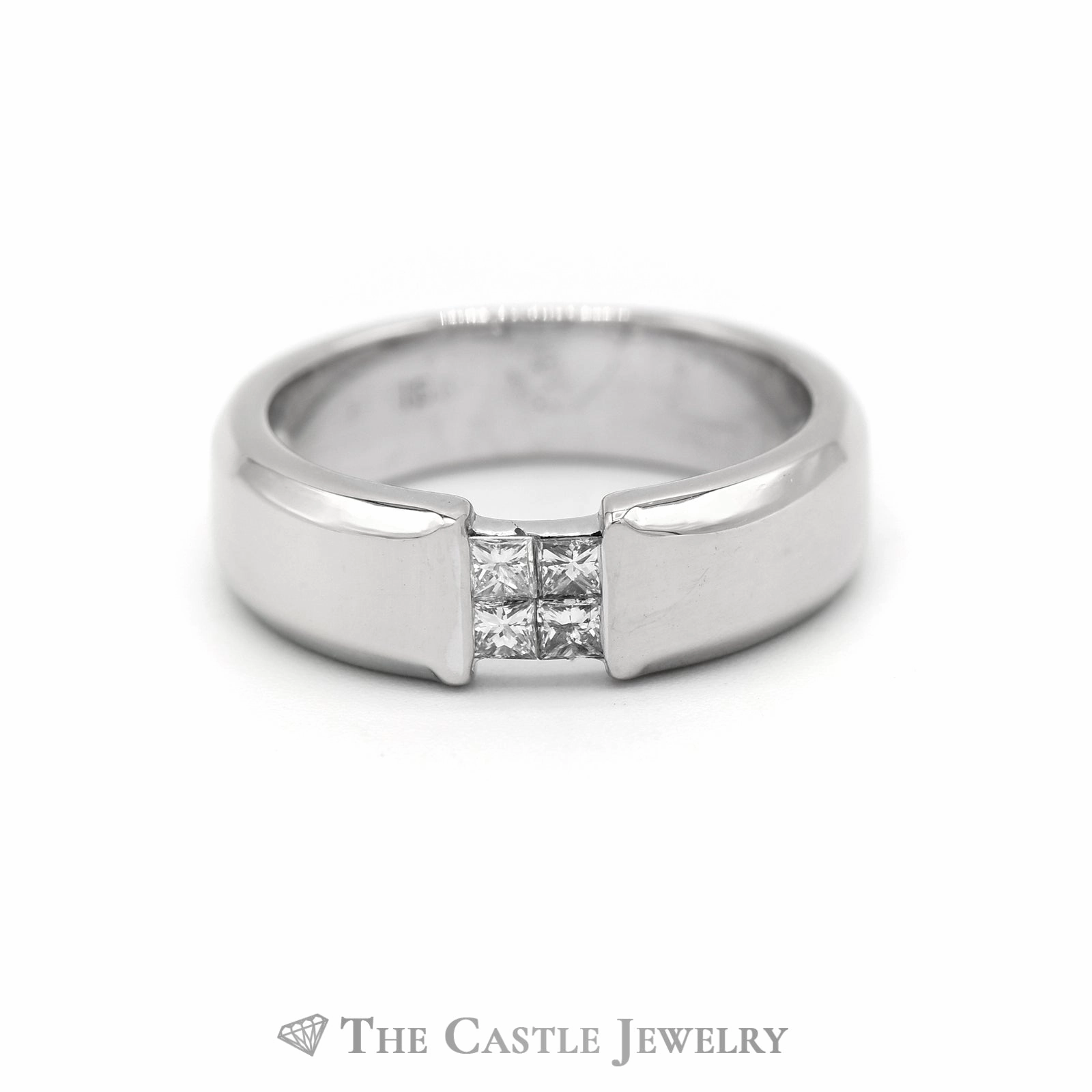 Eternal Product Modern Balance Gent's .25CTTW Princess Cut Diamond Band in 18KT White Gold