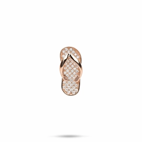Slipper Pendant in Rose Gold with Diamonds - 18mm Gift Season