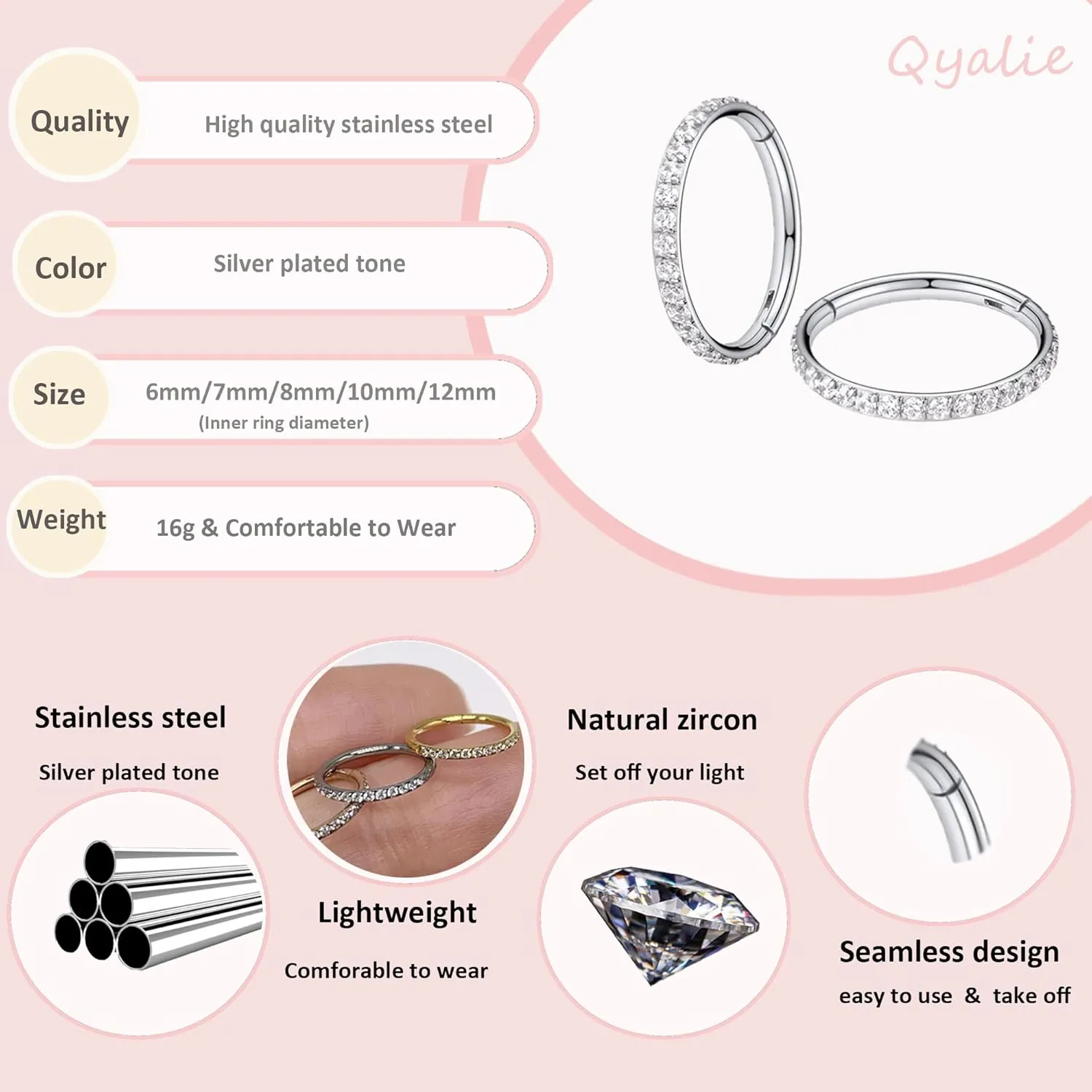 Small Gold Hoop Cartilage Earrings For Women Huggie Helix Conch Piercing Jewelry Hypoallergenic Titanium 14k Gold Plated Silver CZ Surgical Steel Sets