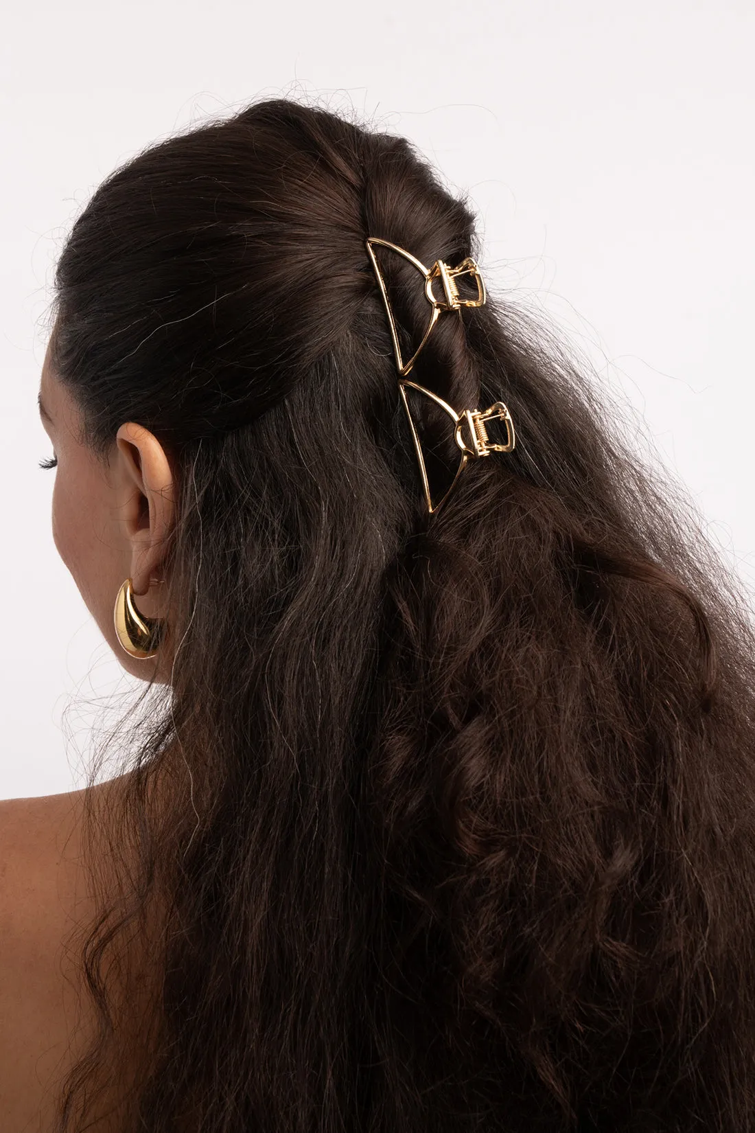 Small Mighty Moon Hair Claw Clip Set - Matte Black