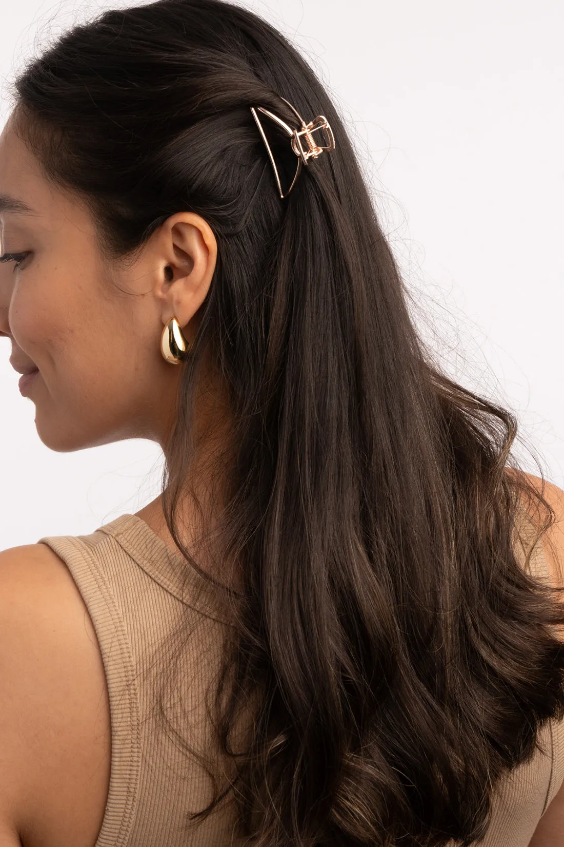 Small Mighty Moon Hair Claw Clip Set - Matte Black
