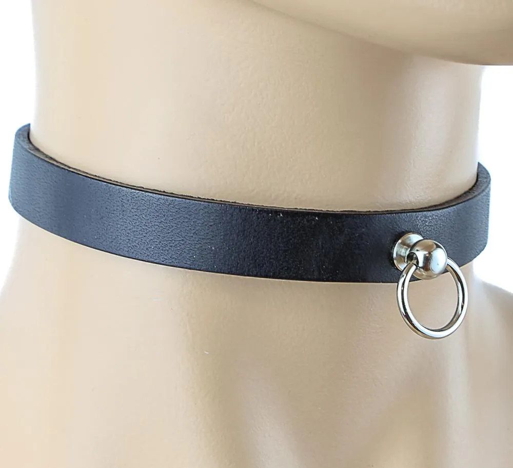 Small Sub Bondage Ball Spike Ring Choker