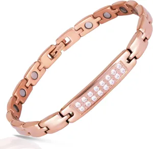 Smarter LifeStyle Sparkling Titanium Magnetic Bracelet for Women - Adjustable Bracelet Length with Sizing Tool for Perfect Fit, Womens Magnetic Bracelet