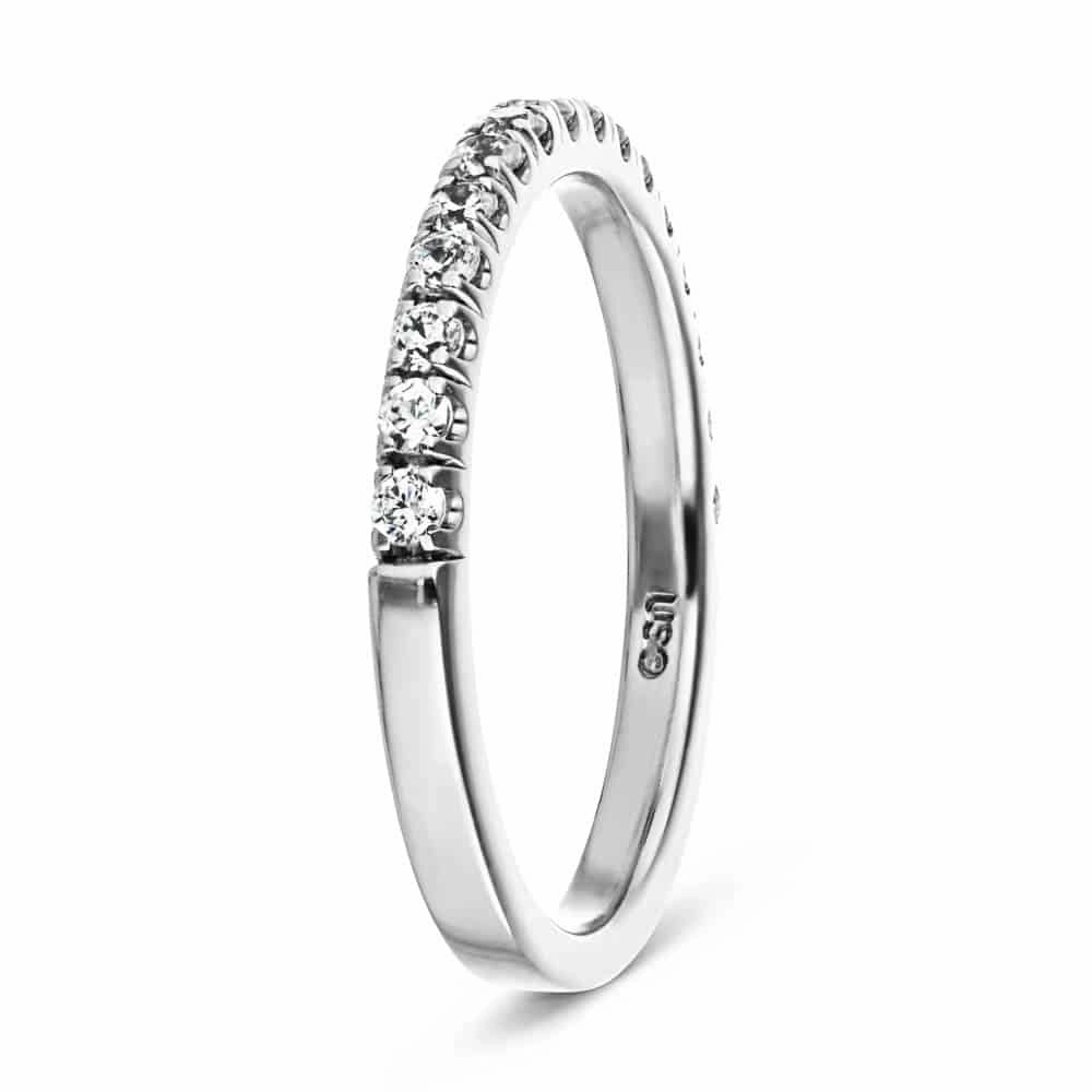 Shimmer Detail Sparkling Gift Sofia 1/3 ctw Round Lab Grown Diamond Pave Wedding Band