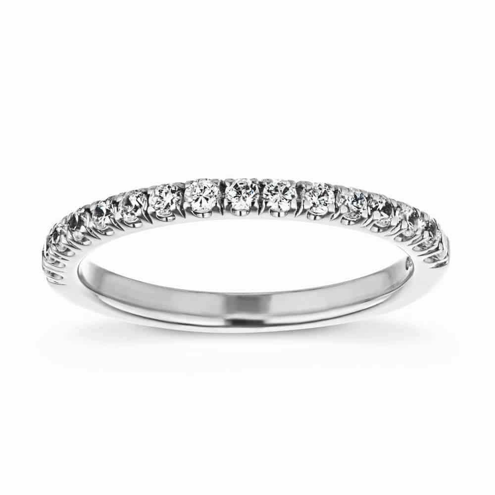 Fashion Look Sofia 1/3 ctw Round Lab Grown Diamond Pave Wedding Band