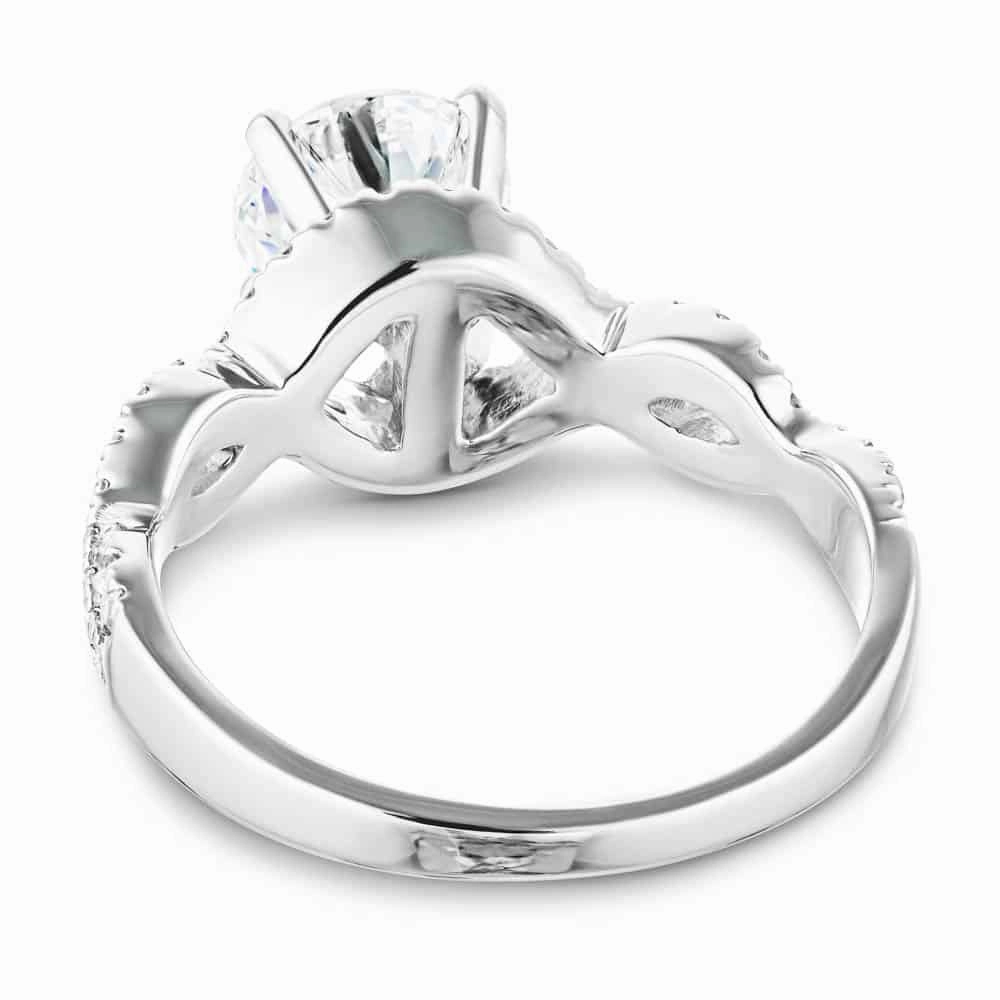 Meaningful Object Fresh Vibe Brianna Lab Grown Diamond Infinity Twist Side Stone Engagement Ring