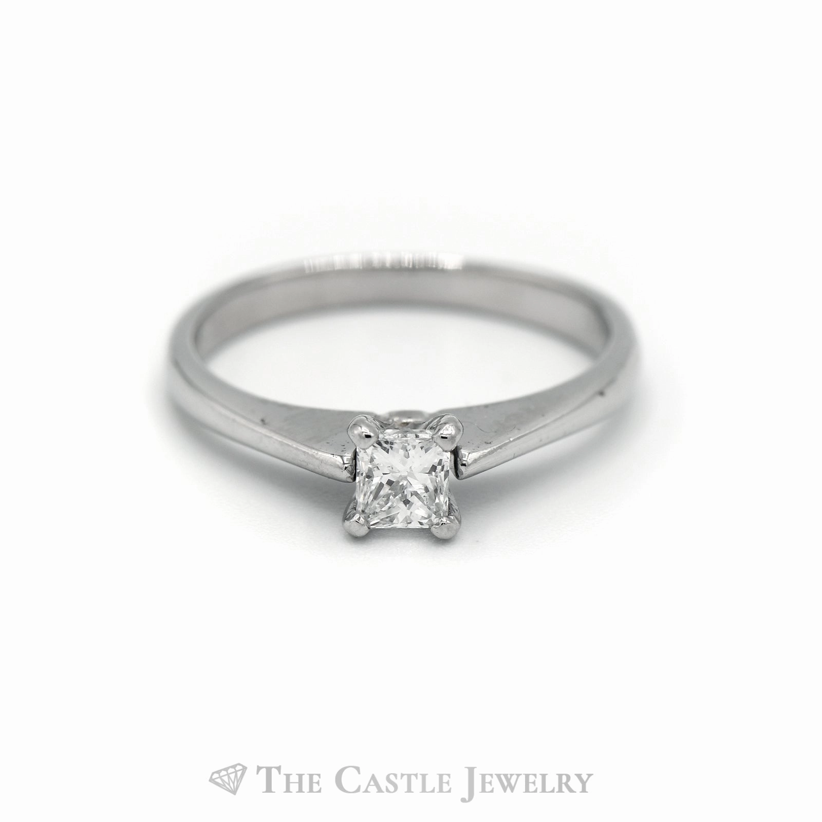 Princess Cut Diamond Solitaire Engagement Ring in Platinum Customer Favorite Pioneering Art