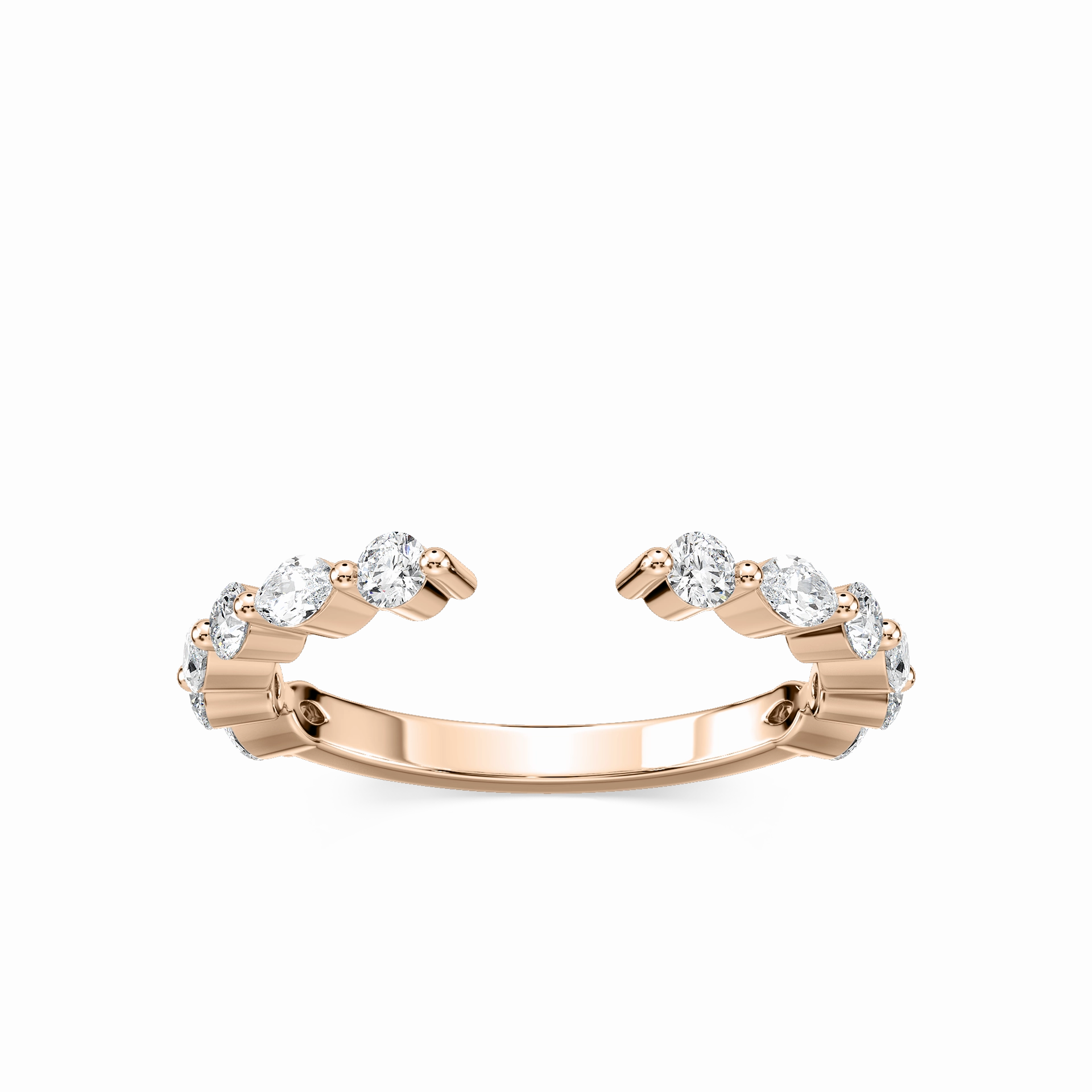 Meaningful Design Sonnet 1/4 ctw Marquise and Round Lab Grown Diamond Open Wedding Band