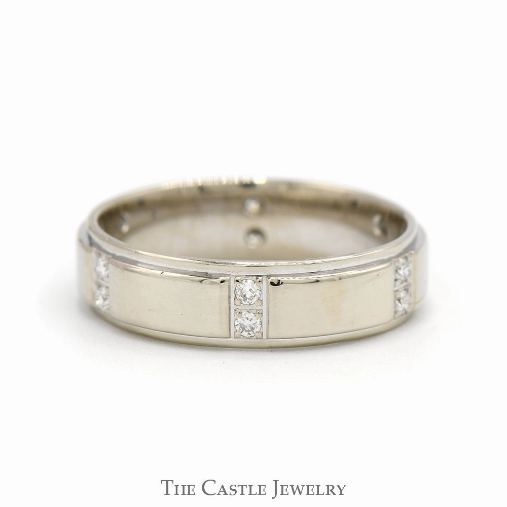 1/4cttw Round Diamond Eternity Band in 14k White Gold Durable Statement