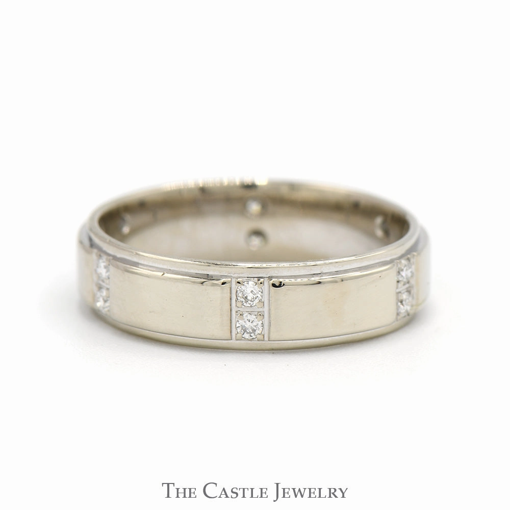 1/4cttw Round Diamond Eternity Band in 14k White Gold Elegant Balance