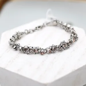 Sorrelli | Brandi Classic Tennis Bracelet in Palladium Silver Tone and Snow Bunny
