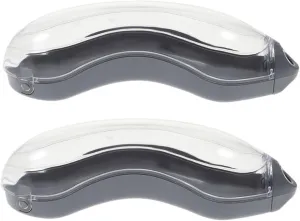 Sosoport 2Pcs Durable Transparent Storage Box for Goggles and Sunglasses Portable Eyewear Holder for Travel and Outdoor Activities Design for All Styles