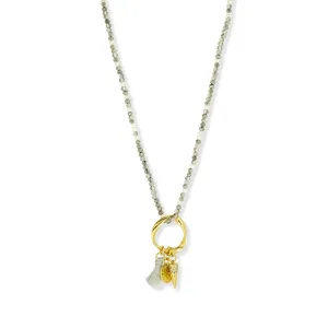 Spark Necklace Grey Crystal