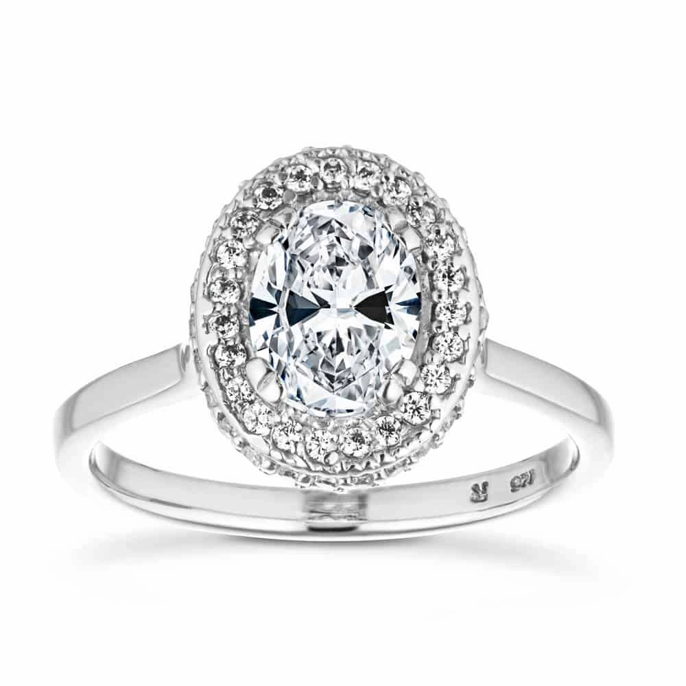 Venise Oval Lab Grown Diamond Milgrain Vintage Halo Engagement Ring Fantastic Embellishment Minimal Beauty