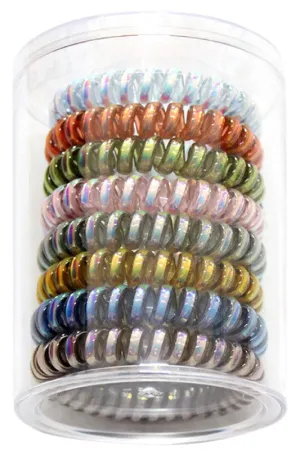 Spiral Hair Ties Metallic Fall
