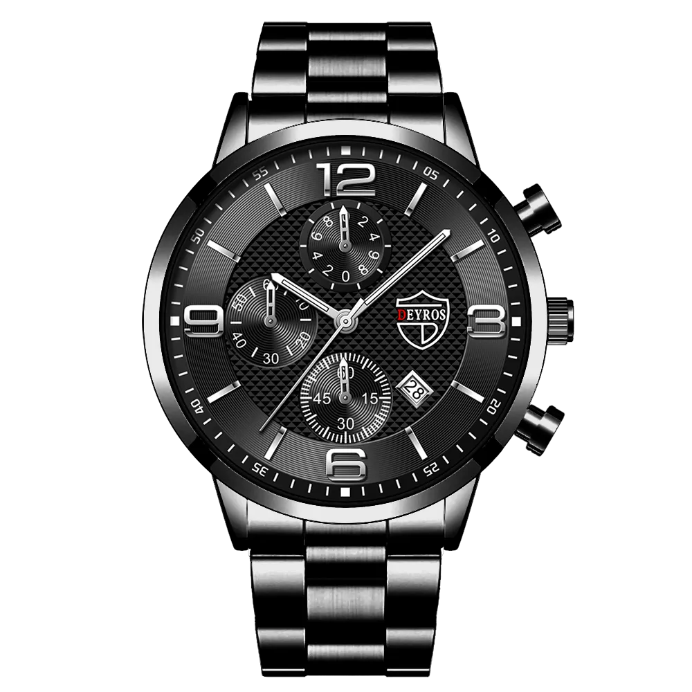 Stainless Steel Sports Calendar Watch