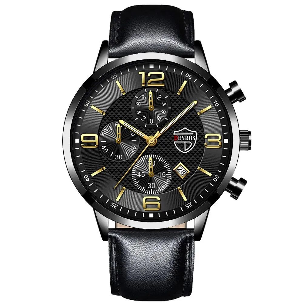Stainless Steel Sports Calendar Watch