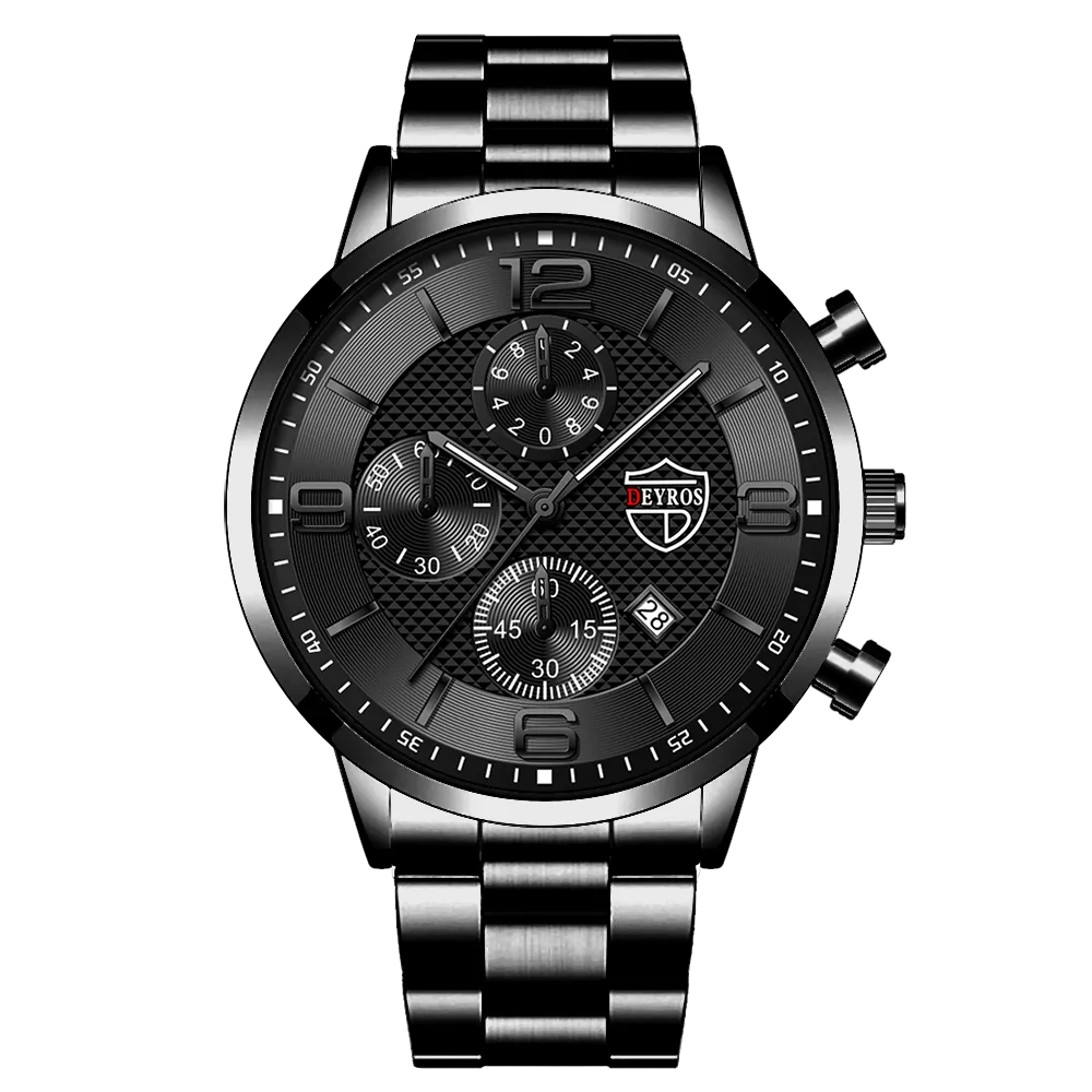 Stainless Steel Sports Calendar Watch