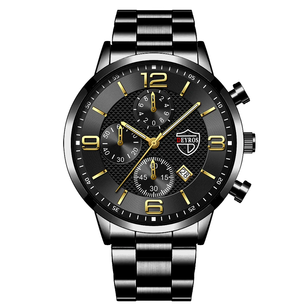 Stainless Steel Sports Calendar Watch