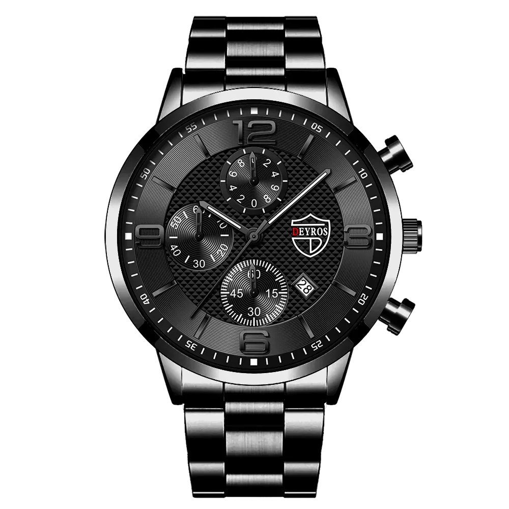 Stainless Steel Sports Calendar Watch