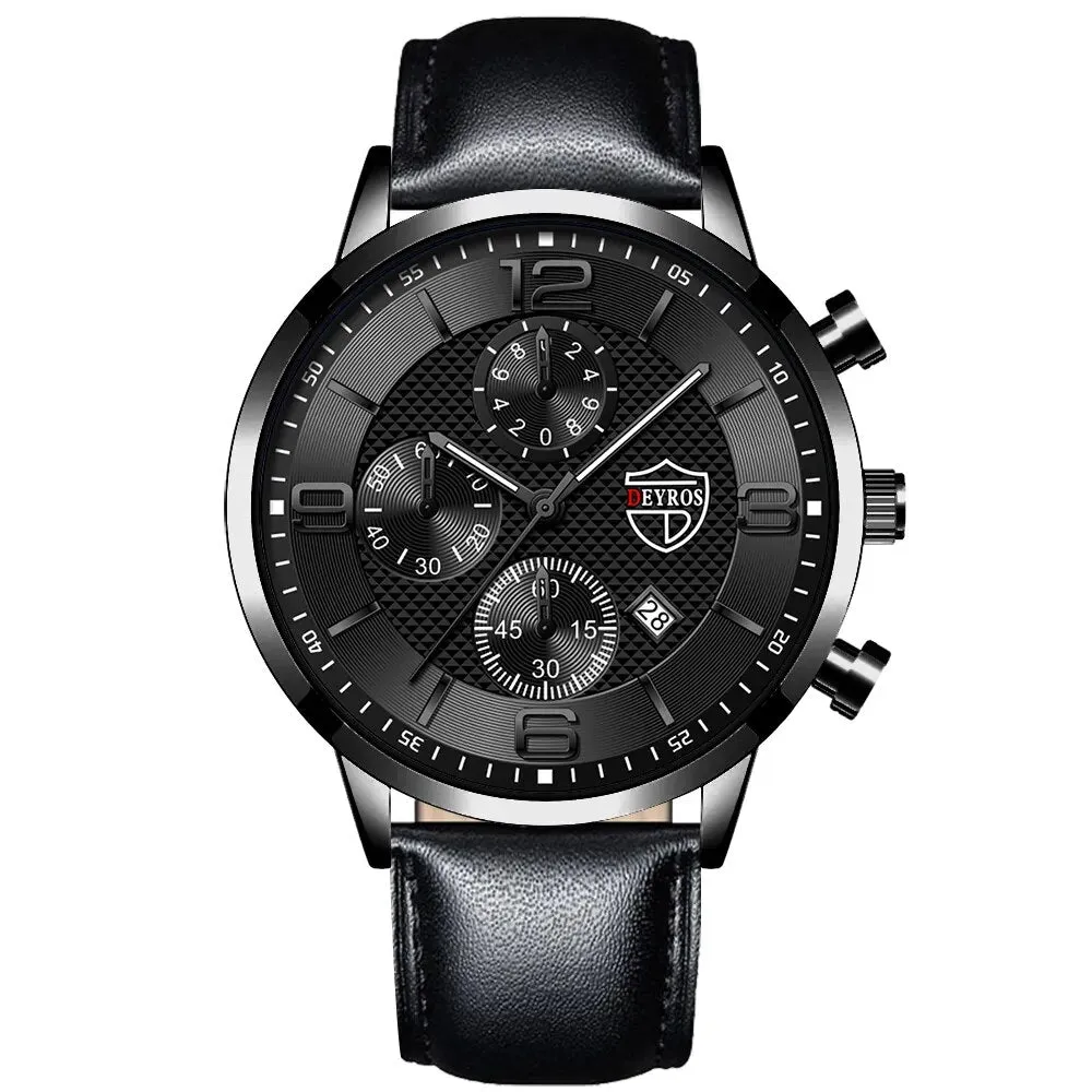 Stainless Steel Sports Calendar Watch