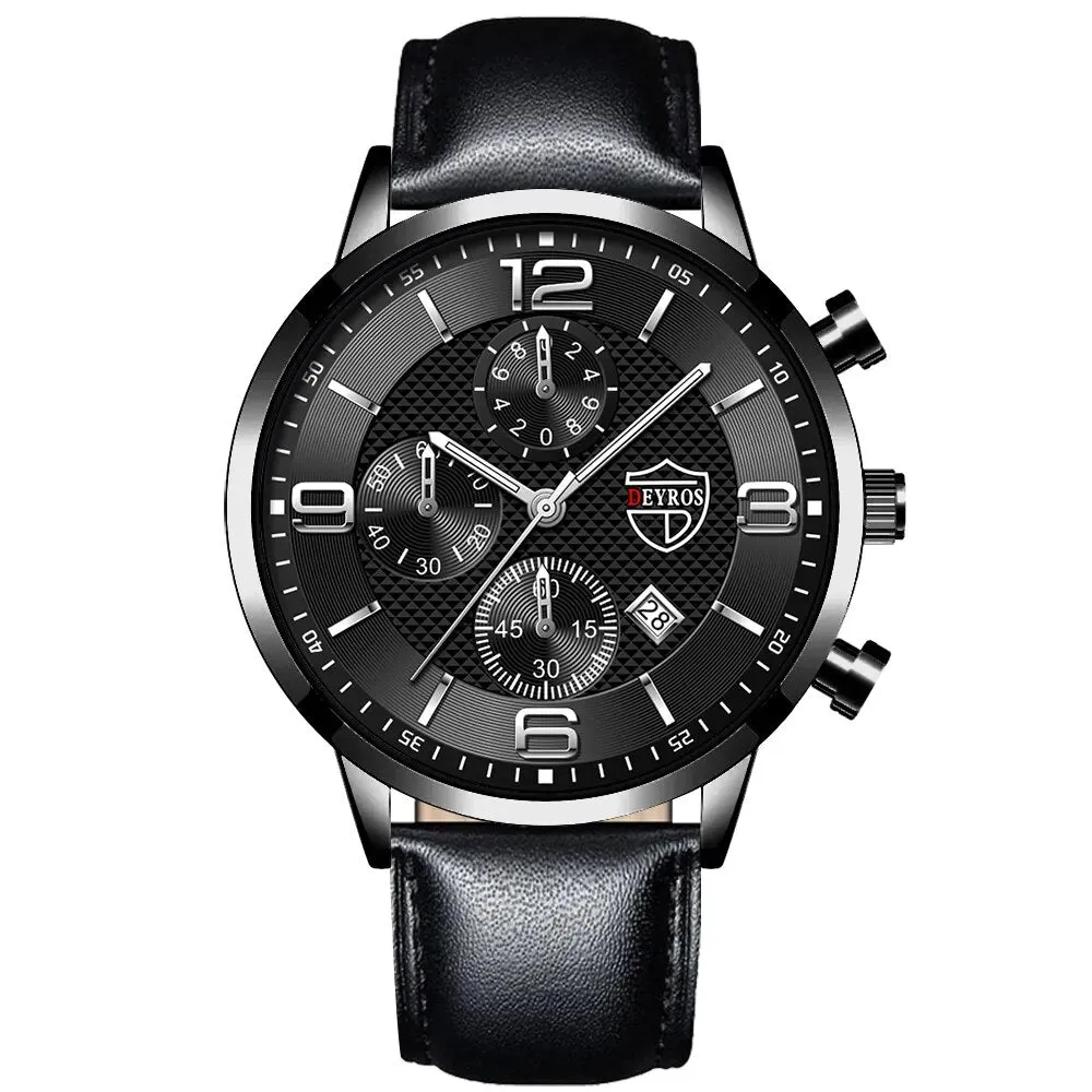 Stainless Steel Sports Calendar Watch
