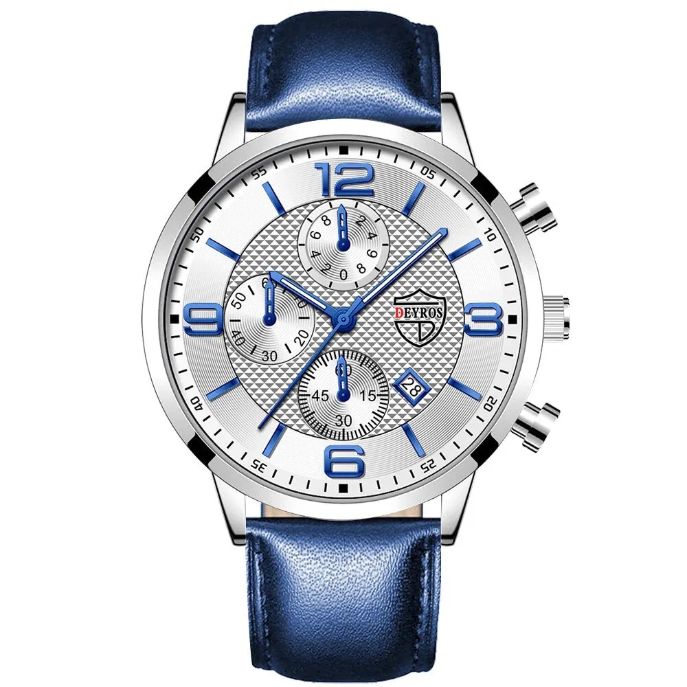 Stainless Steel Sports Calendar Watch