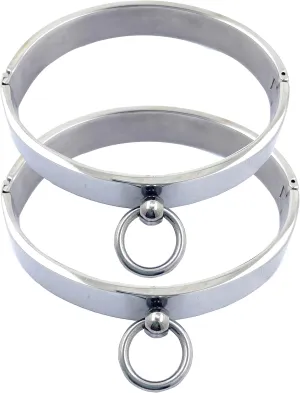 Stainless Steel Wrist Ankle Cuffs Women Men Cuffs Bracelets Bangles
