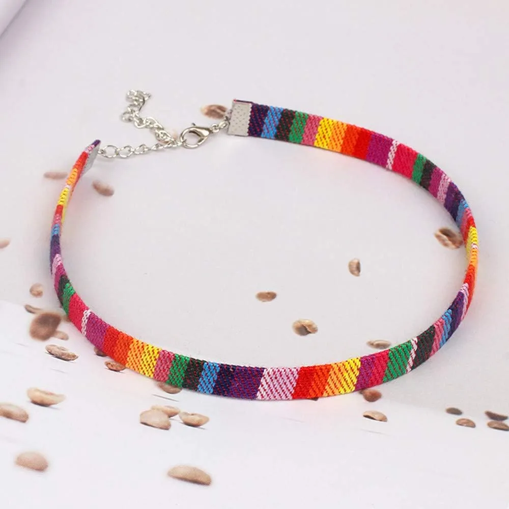 Statement Necklace Gothic Lace Stretch Velvet Tattoo Classic Choker Necklace 1 Set Choker Pieces Necklaces (Multicolor, One Size)