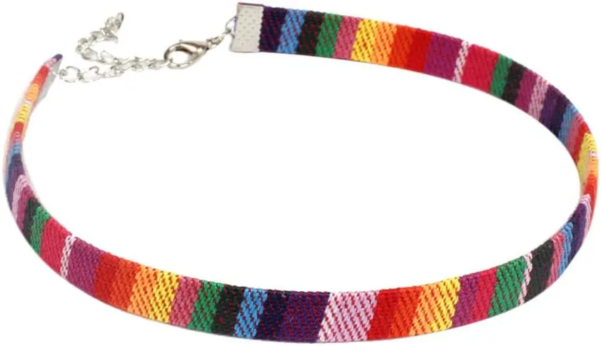 Statement Necklace Gothic Lace Stretch Velvet Tattoo Classic Choker Necklace 1 Set Choker Pieces Necklaces (Multicolor, One Size)