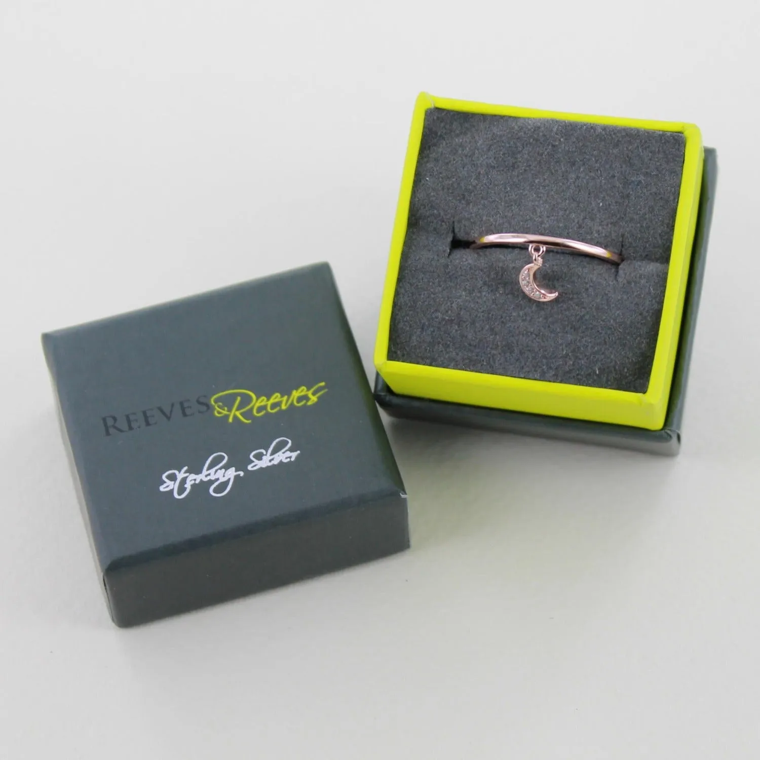 Sterling Silver Charm Ring Rose