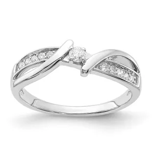 Sterling Silver Fancy Criss Cross Diamond Ring