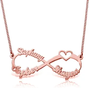 Sterling Silver Personalized Infinity Family Name Necklace Pendant Custom Made with Any Name Personal Jewelry for Women