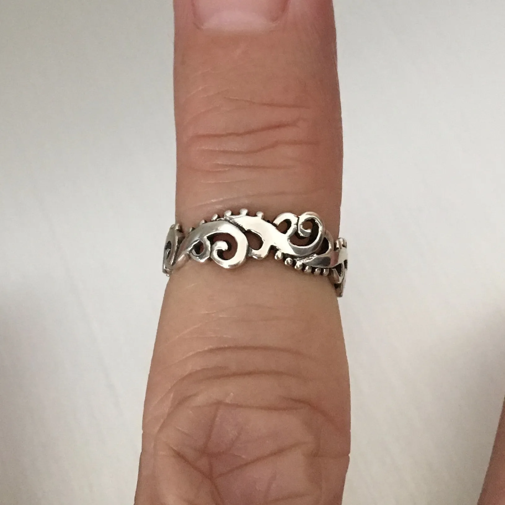 Sterling Silver Swirl Toe Ring, Adjustable Ring, Silver Ring, Rings