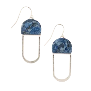Stone Chandelier Earrings in Lapis