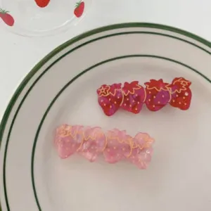 Strawberry Hair Clips - Set of 2