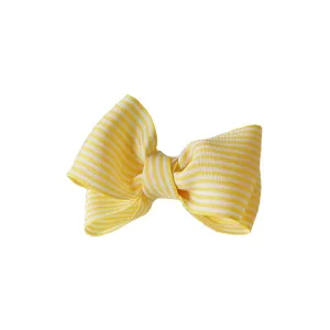 Stripe Dolly Dog Hair Bow in Yellow