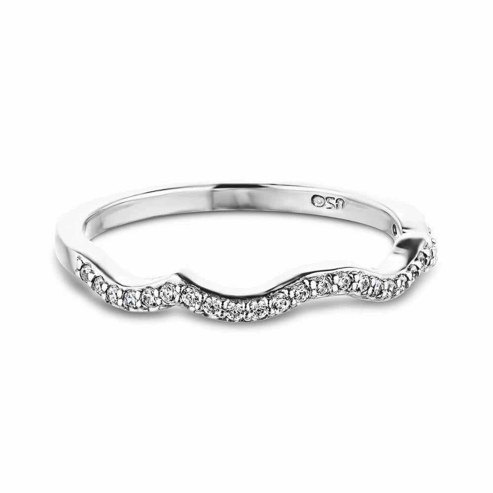 Ayla 1/8 ctw Round Lab Grown Diamond Channel Set Curved Band Creative Creation