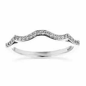 Affordable Creation Sentimental Craft Ayla 1/8 ctw Round Lab Grown Diamond Channel Set Curved Band