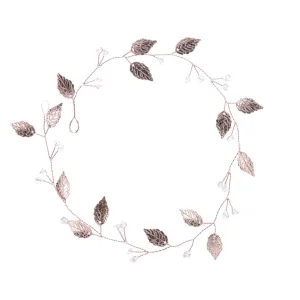Stylish Bridal Pearl Headband Leaf Headpiece for Women for Weddings Parties