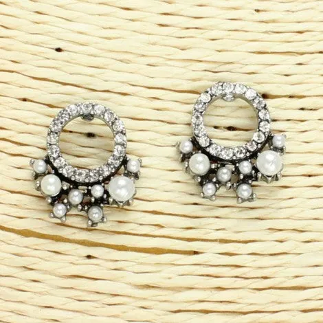 Stylish Round Cluster Earrings
