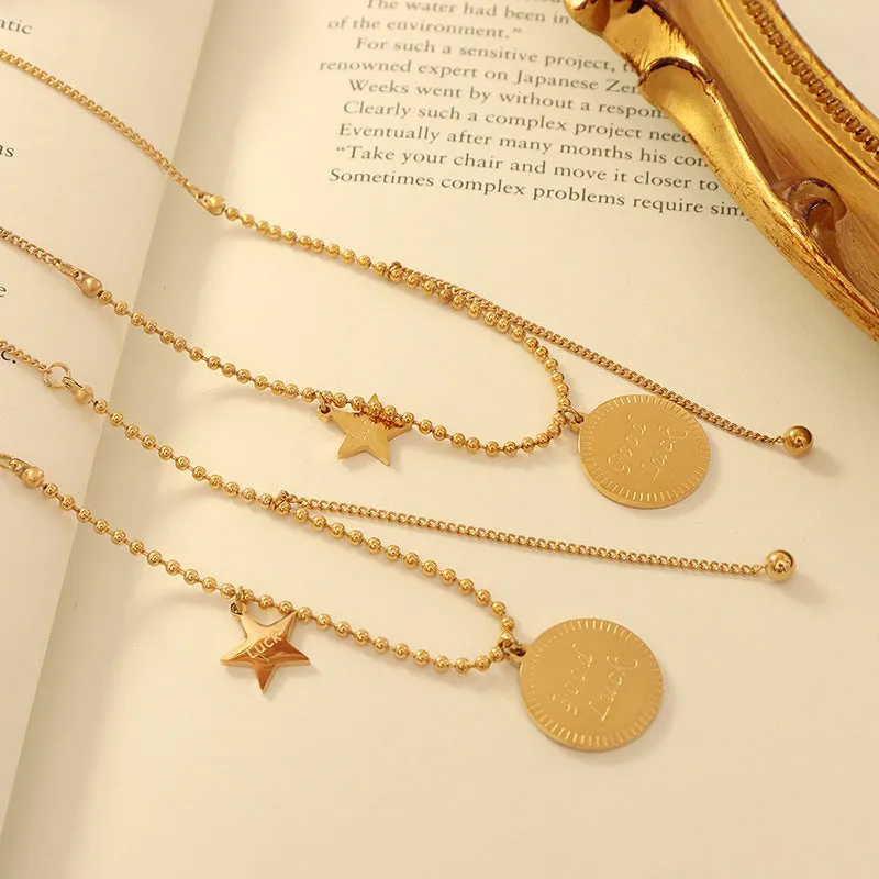 Stylish Star Bead Chain Necklace for Trendsetters
