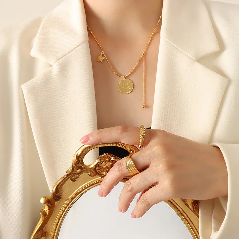 Stylish Star Bead Chain Necklace for Trendsetters