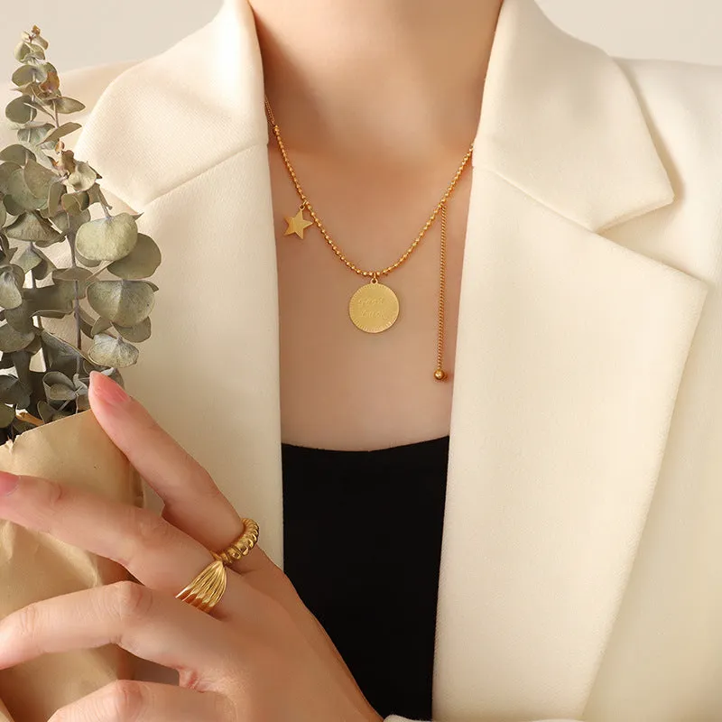 Stylish Star Bead Chain Necklace for Trendsetters