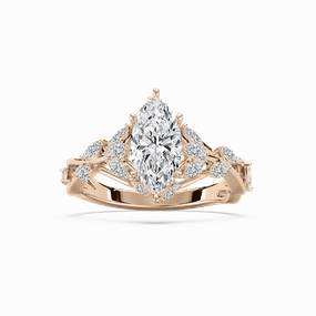 Processed Item Amani 2 ctw Marquise Lab Grown Diamond Vintage Vine Side Stone Engagement Ring