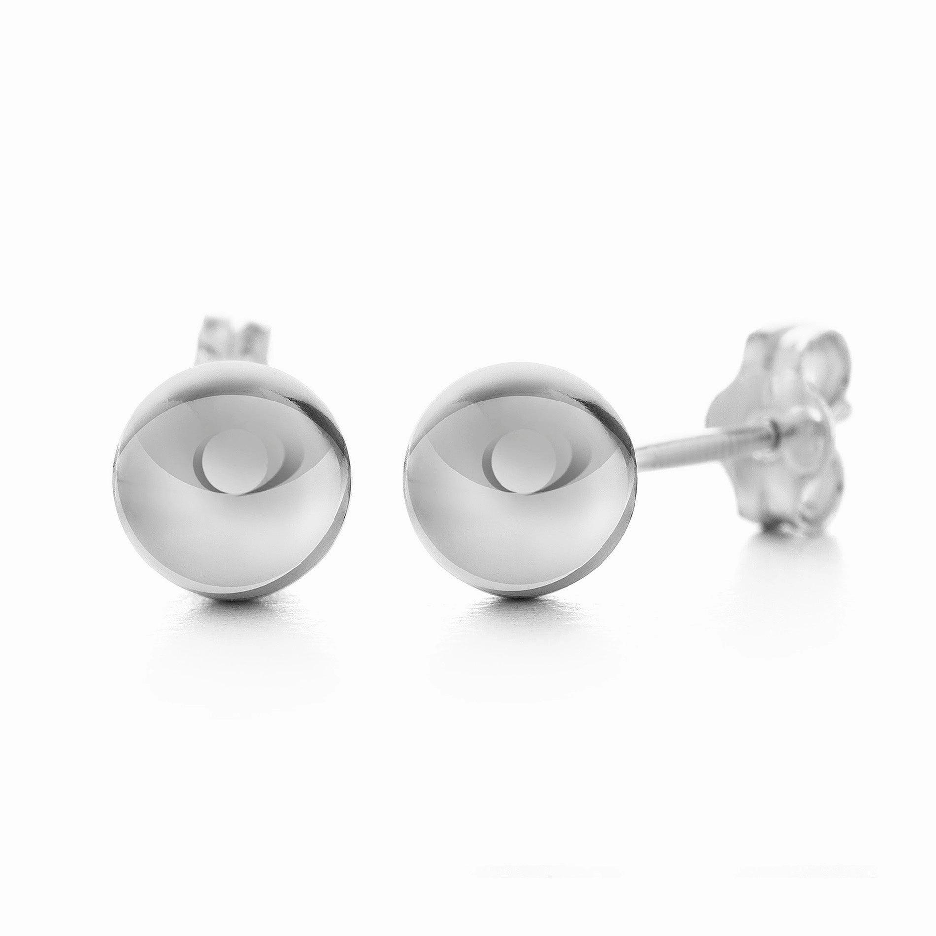 Lesa Michele Sterling Silver Ball Stud Earrings Stylish Decoration