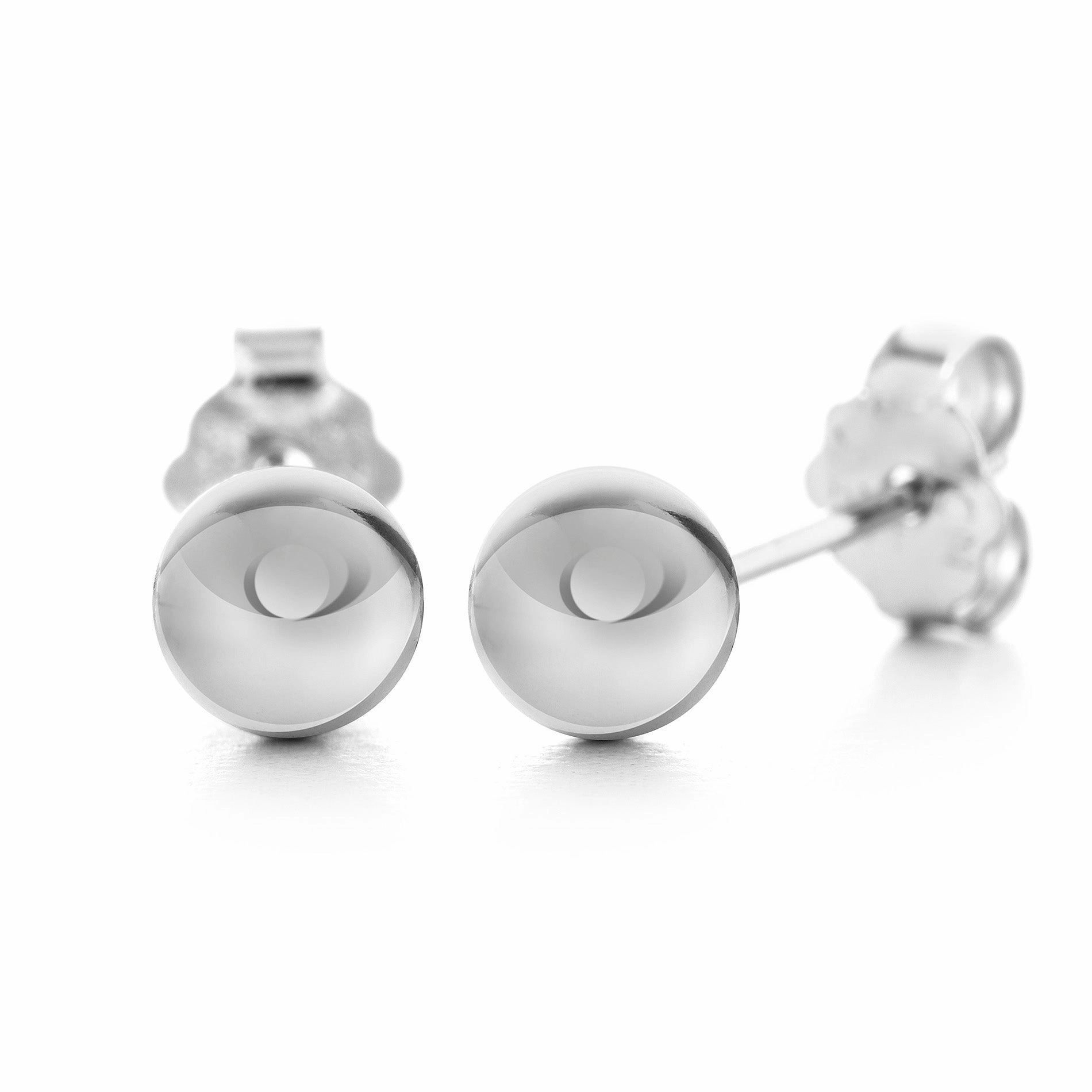 Neutral Trinket Classic Jewelry Lesa Michele Sterling Silver Ball Stud Earrings