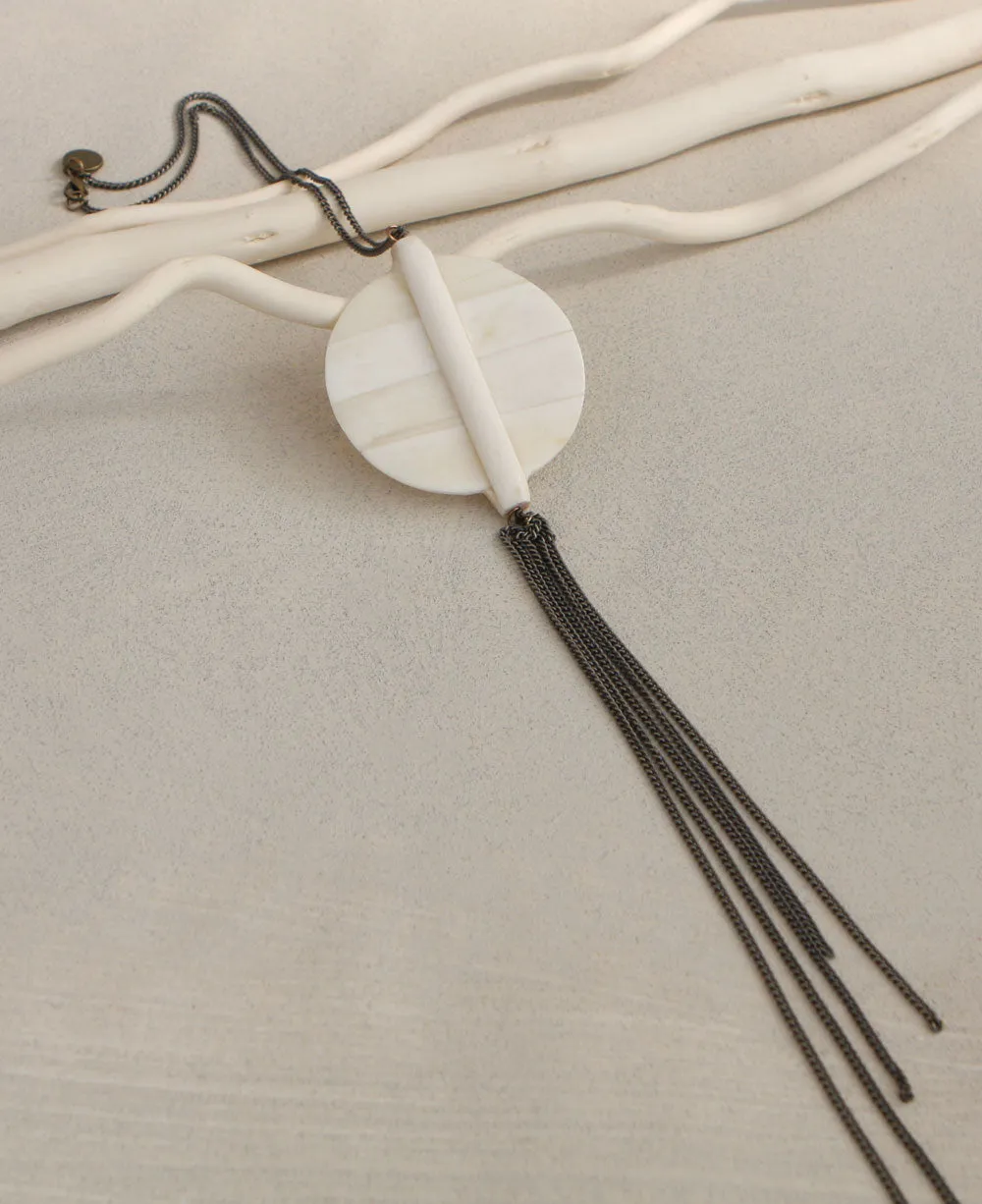 Sundial Tassel Statement Necklace, Haiti