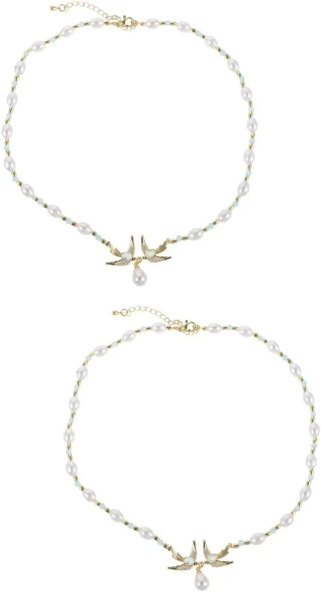 Swallow Pendant Necklace with Zircon Necklace for Women Lightweight Minimalist Design for Parties Dating