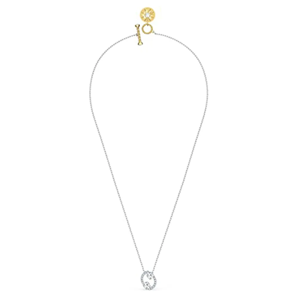 SWAROVSKI Womens All Zodiac Symbols Crystal Pendant Mixed Metal Finish Clear White Crystal Necklace - SV-5561422